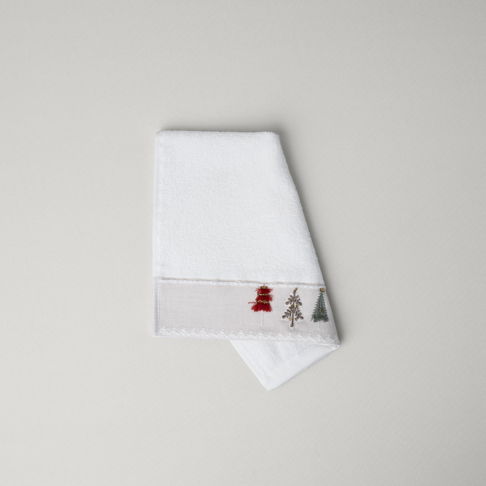 resm Linens Pine Pamuk 30x45 Cm El Havlusu Ekru