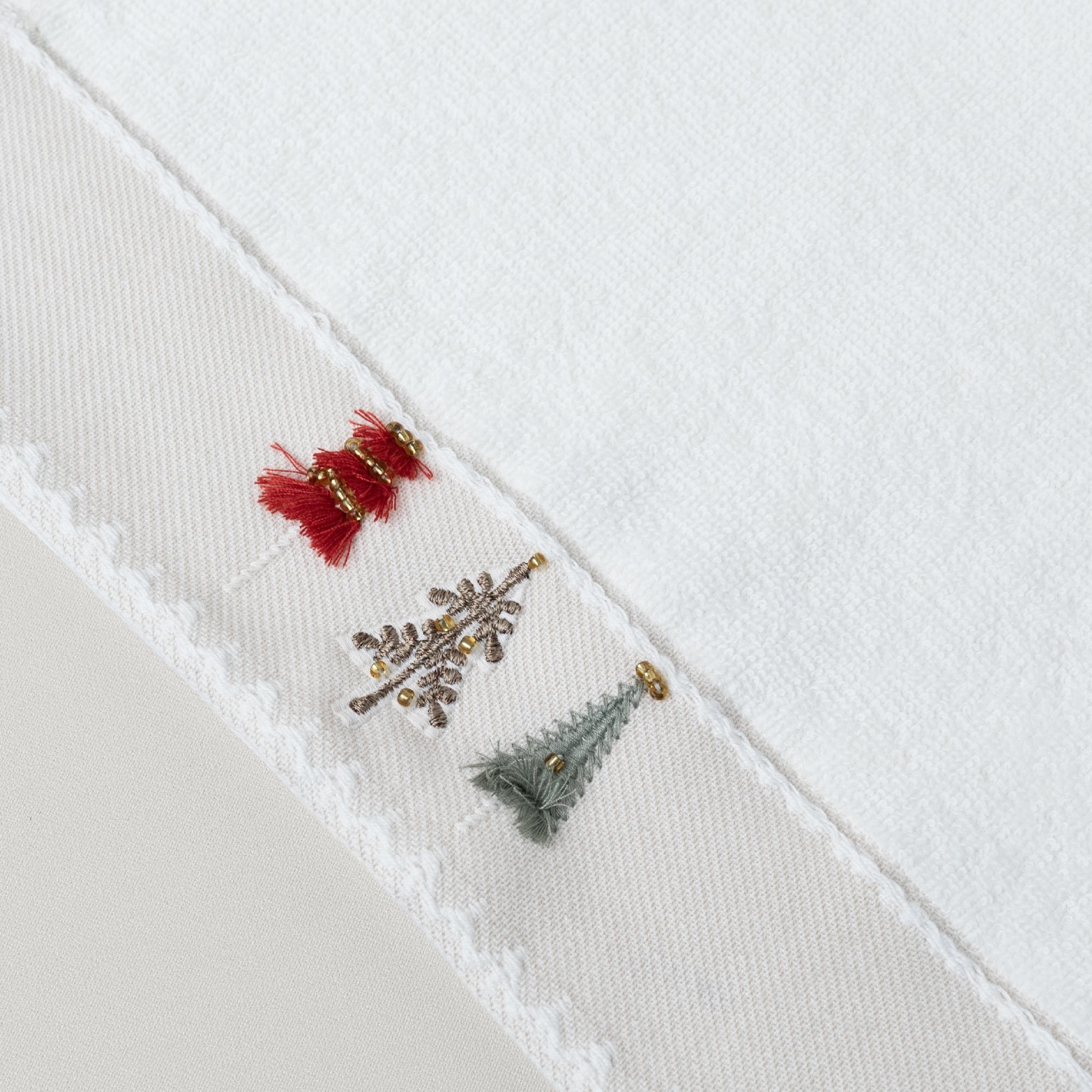 resm Linens Pine Pamuk 30x45 Cm El Havlusu Ekru