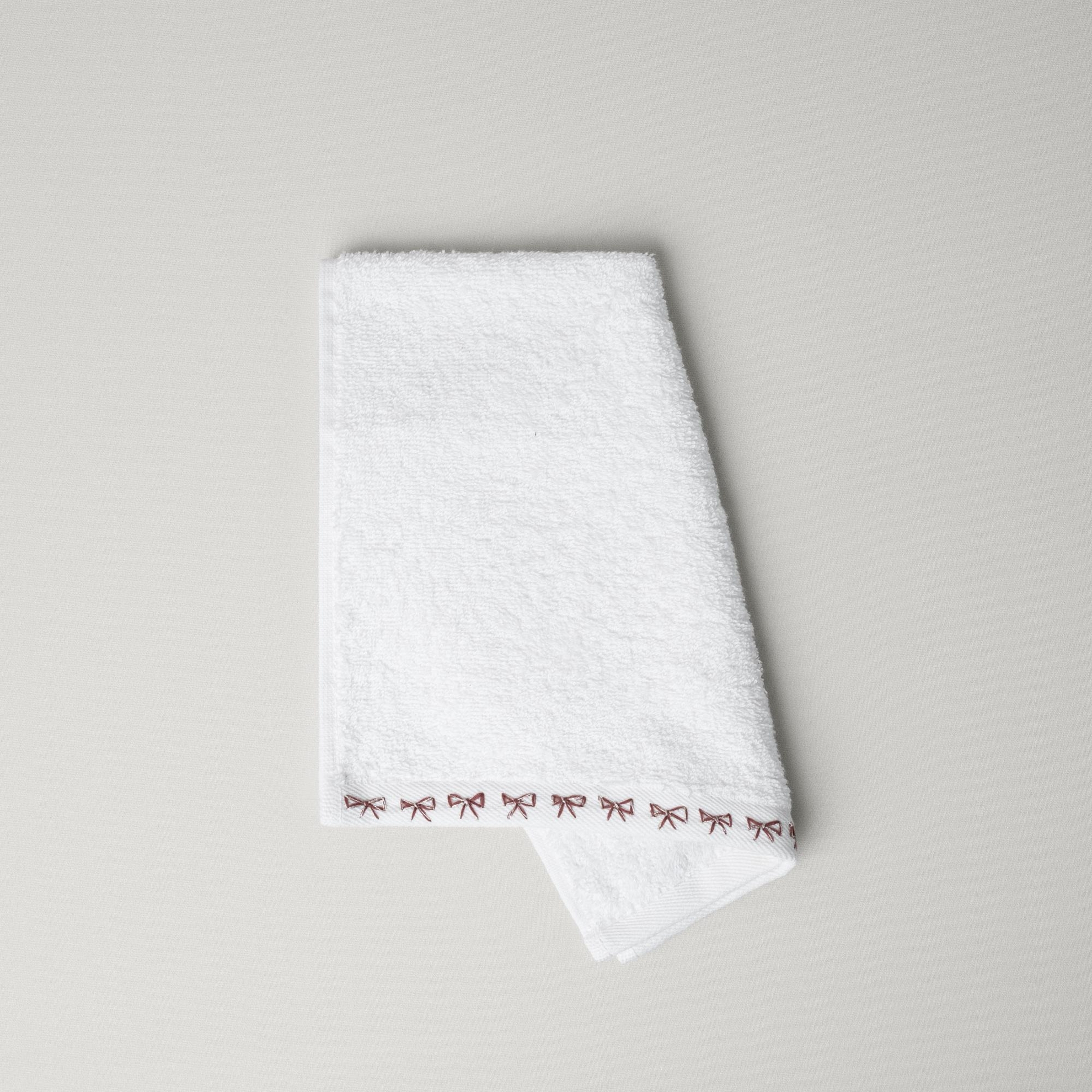 resm Linens Ribbon Pamuk 30x45 Cm El Havlusu Beyaz