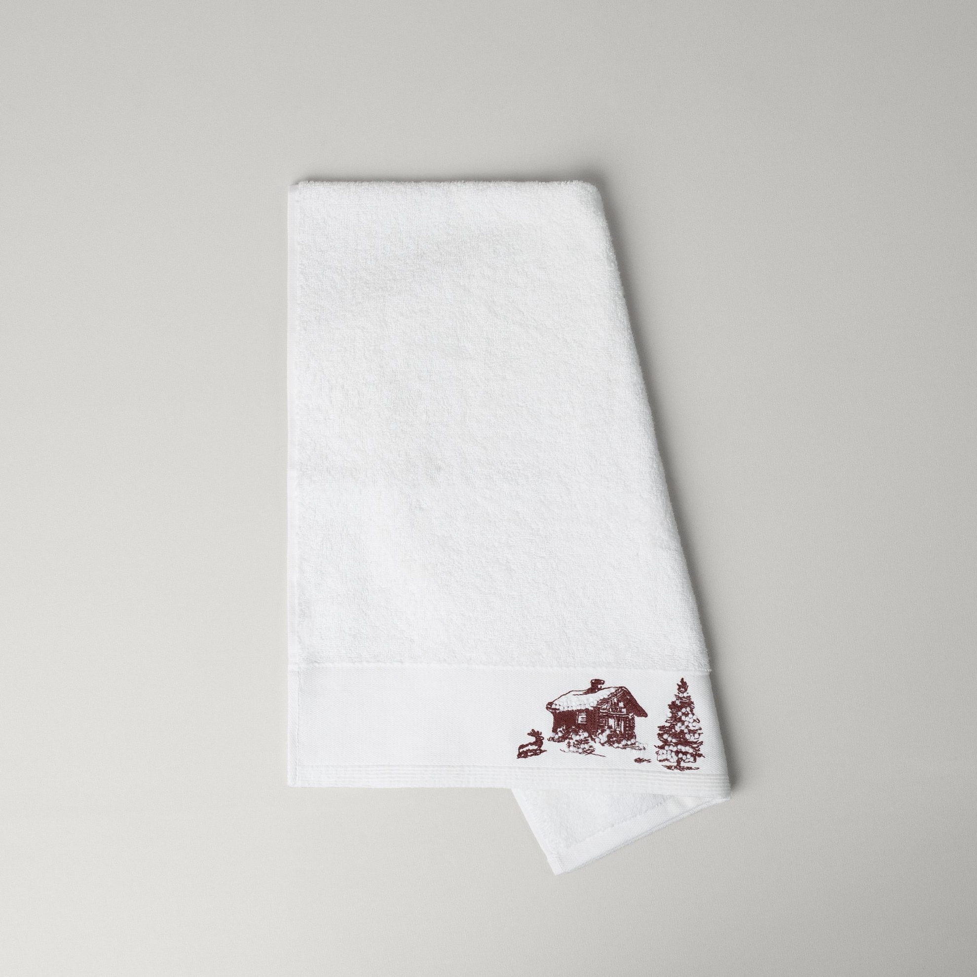 resm Linens Chalet Pamuk 50x85 Cm Yüz Havlusu Beyaz