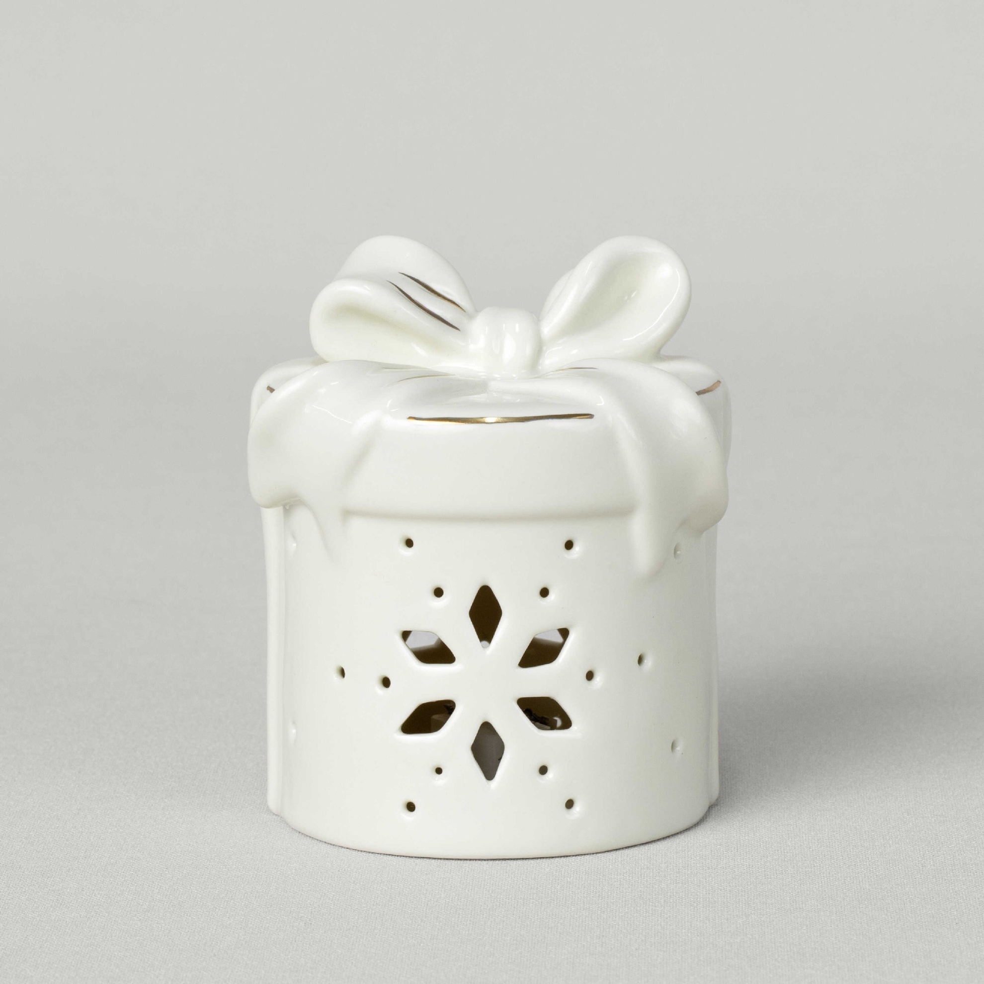 resm Linens Gift Roller 9x8x11 cm Ledli Dekor Ekru