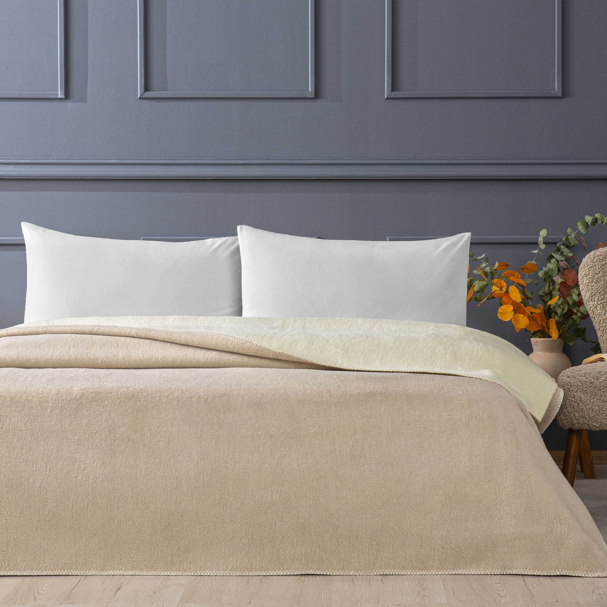 resm Linens Gloria King Ekru Battaniye