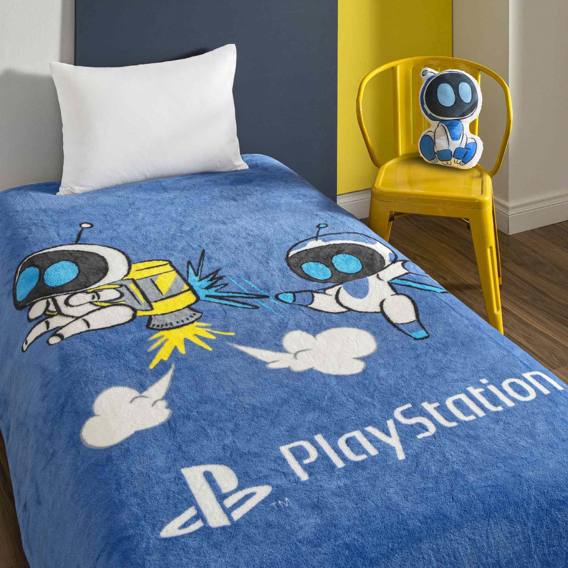 resm Lisanslı Playstation Astrobot Tek Kişilik Battaniye