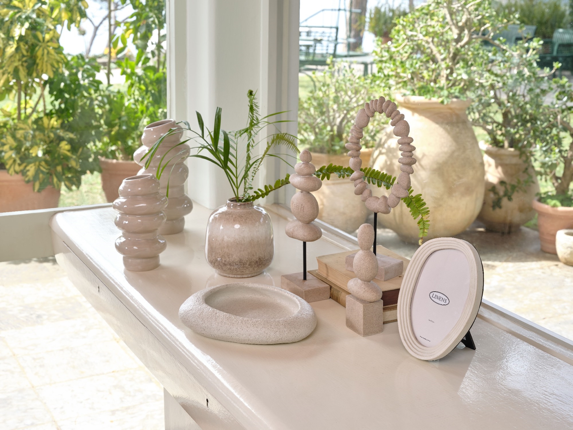 resm Linens Chally 15x15 cm Vazo Bej