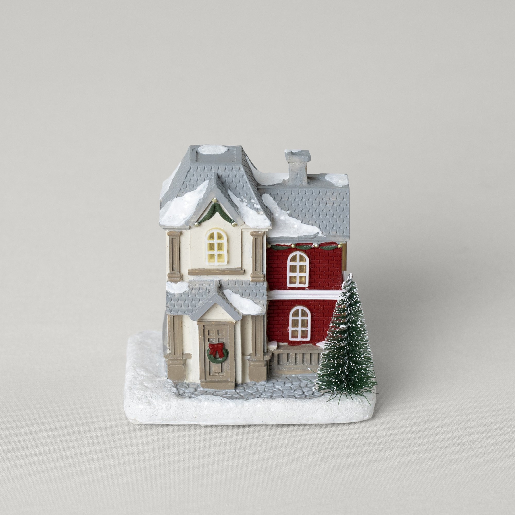 resm Linens Vintage House Ledli Dekor Kırmızı