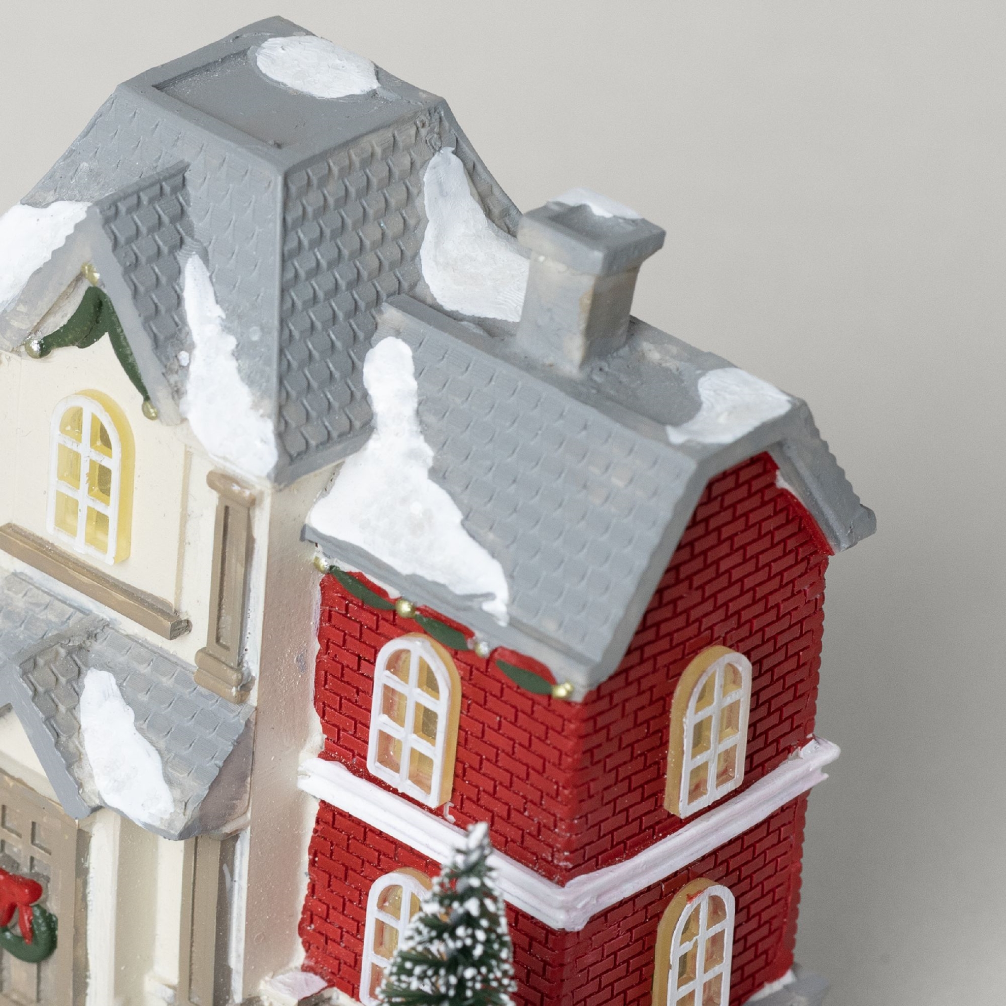 resm Linens Vintage House Ledli Dekor Kırmızı