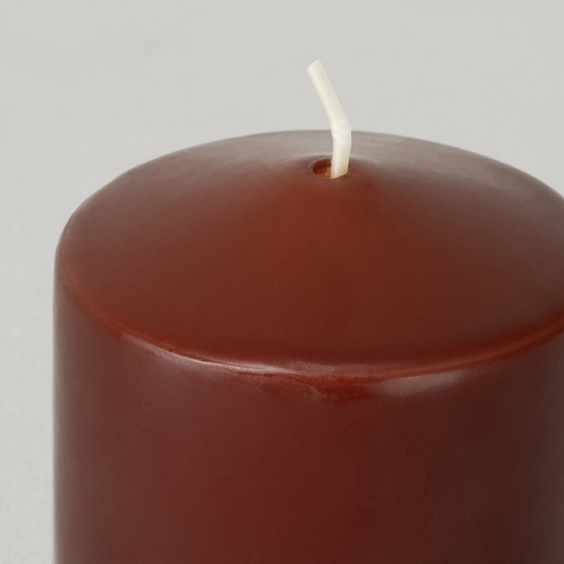 resm Linens Basic Çap 6 cm Yükseklik 8 cm Baton Mum Kahve