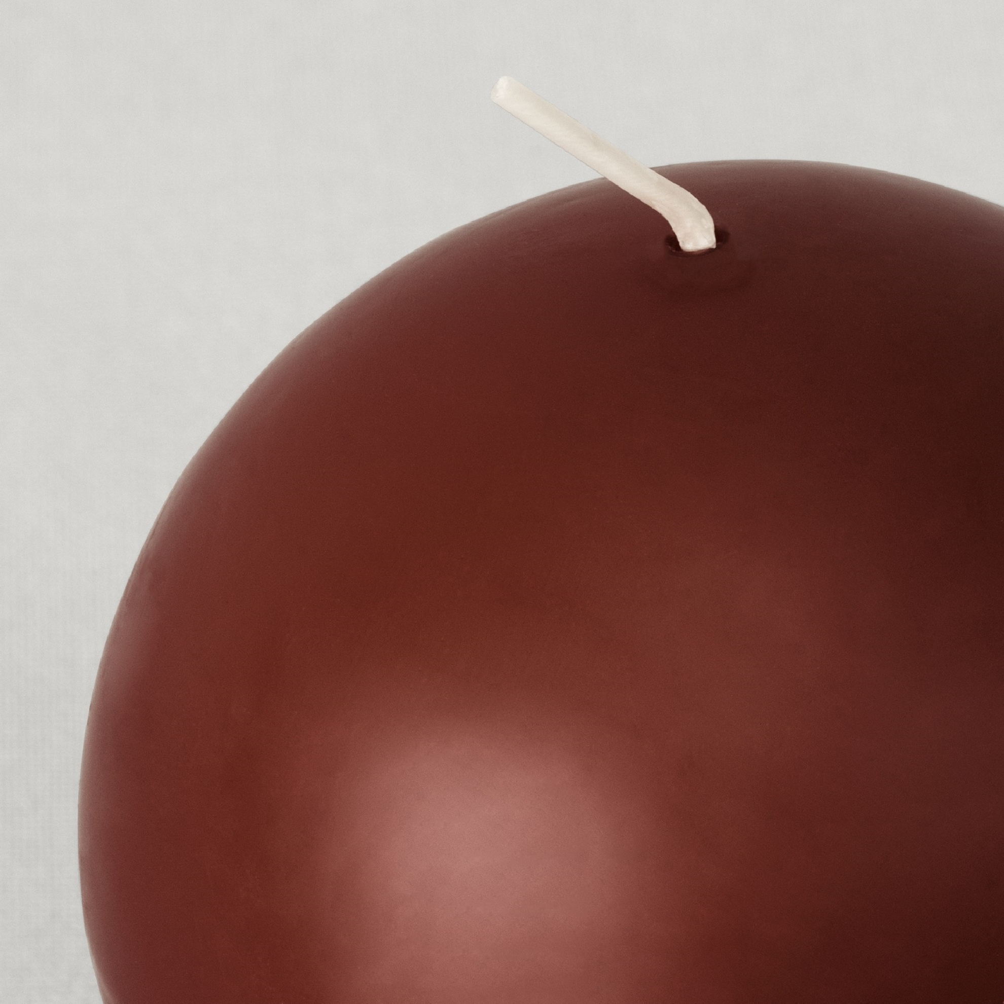 resm Linens Basic Çap 8 cm Yuvarlak Mum Kahve