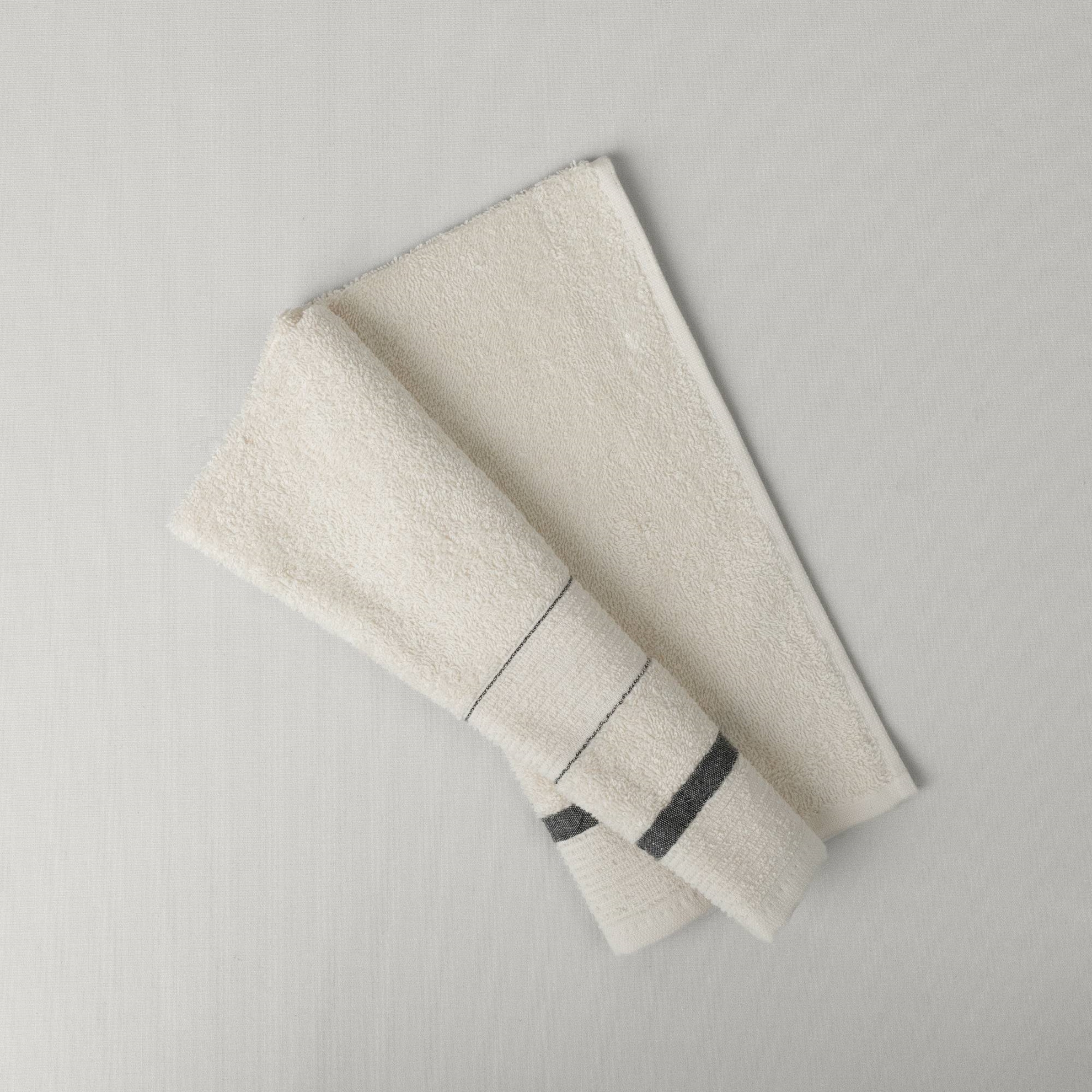 resm Linens Acute 40x60 cm Kurulama Bezi Antrasit-Ekru