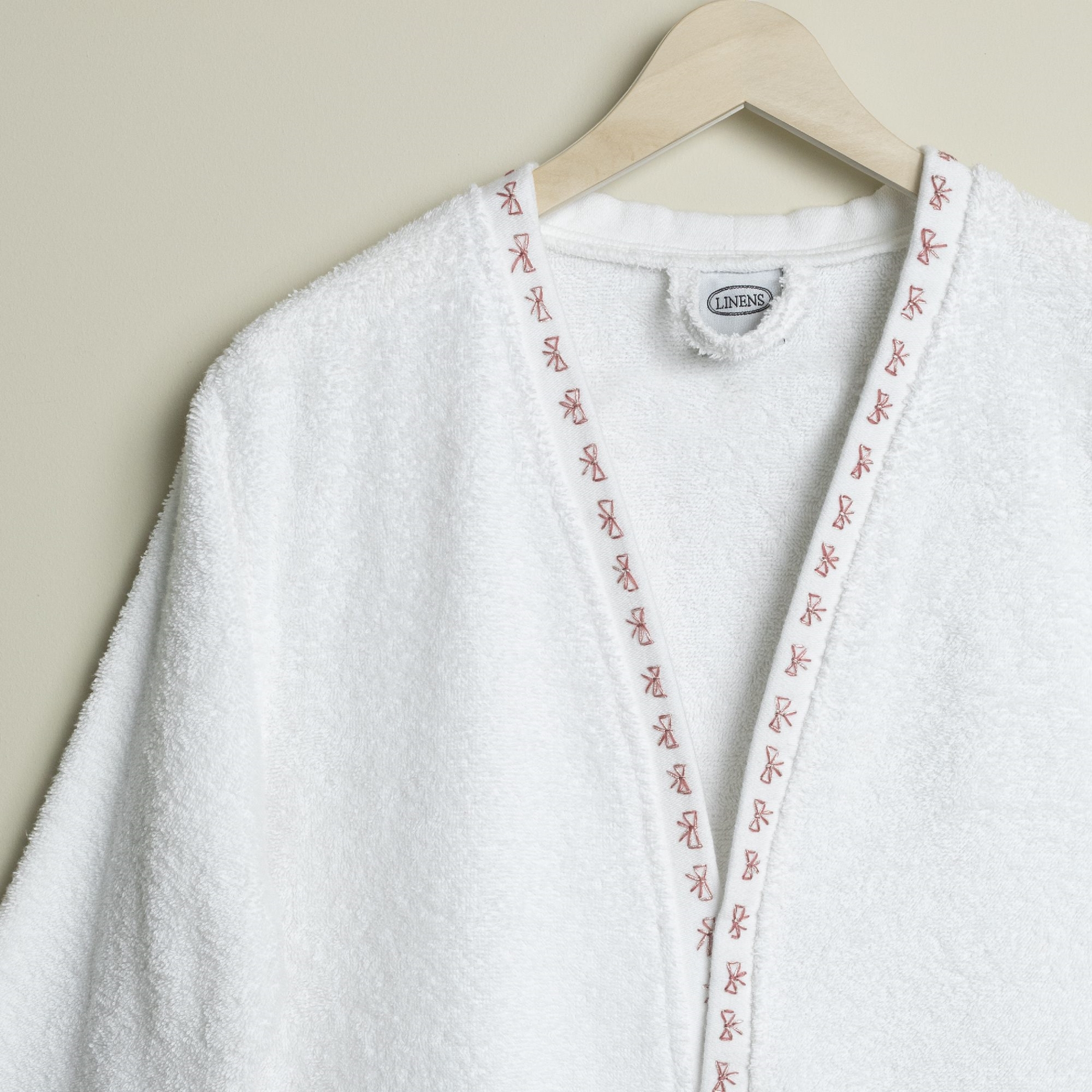 resm Linens Ribbon Pamuk M/L Bornoz Beyaz