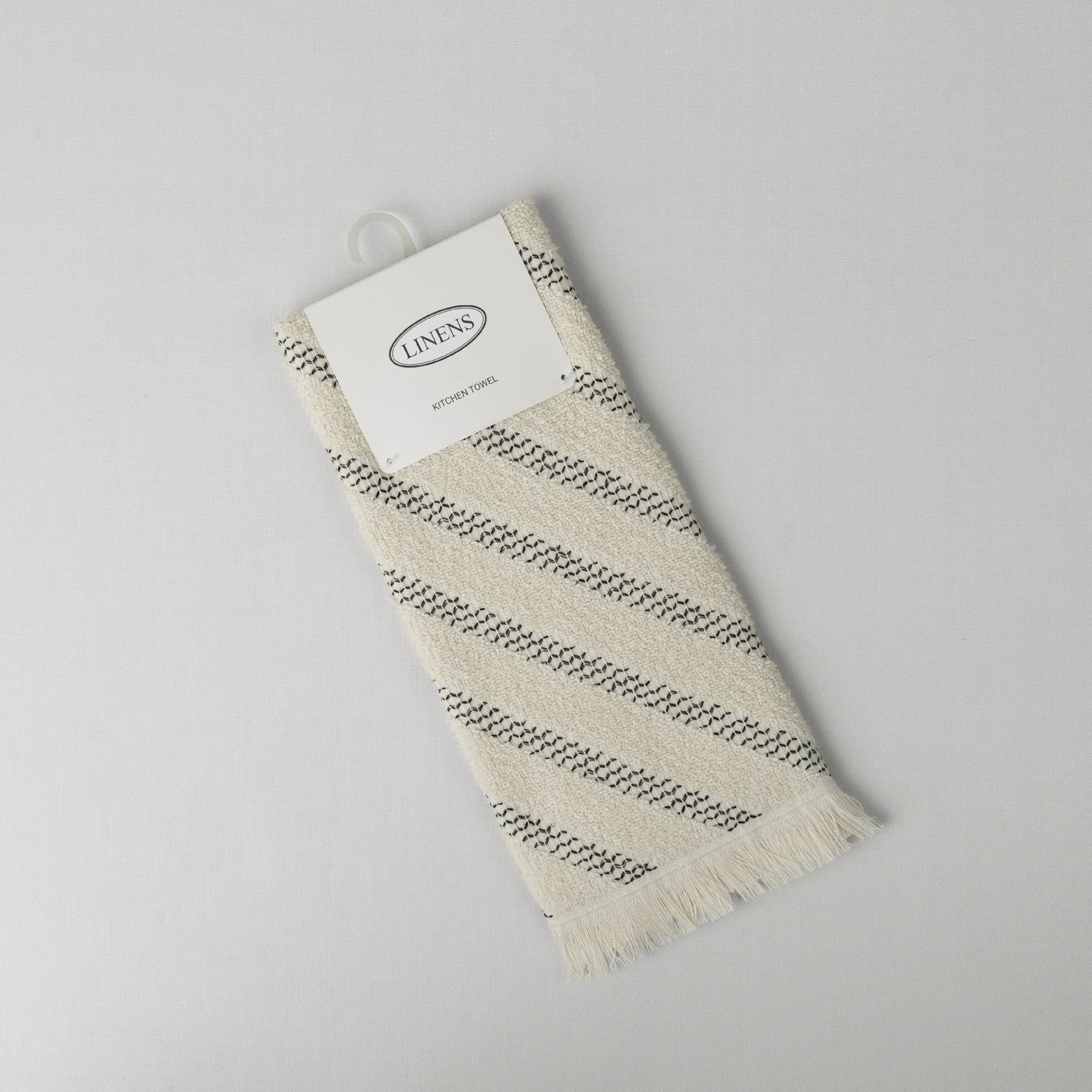 resm Linens Pentagon 40x60 cm Kurulama Bezi Natural-Siyah