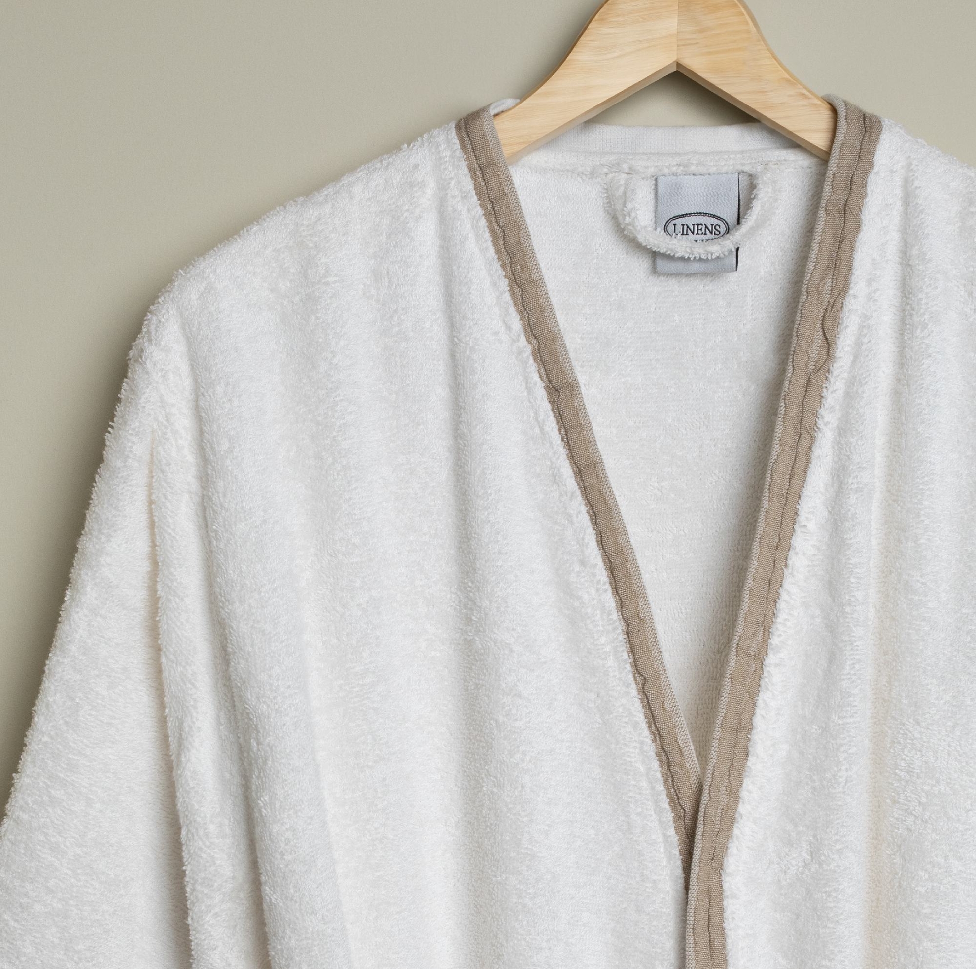 resm Linens Vesso Bambu S/M Bornoz Seti Ekru