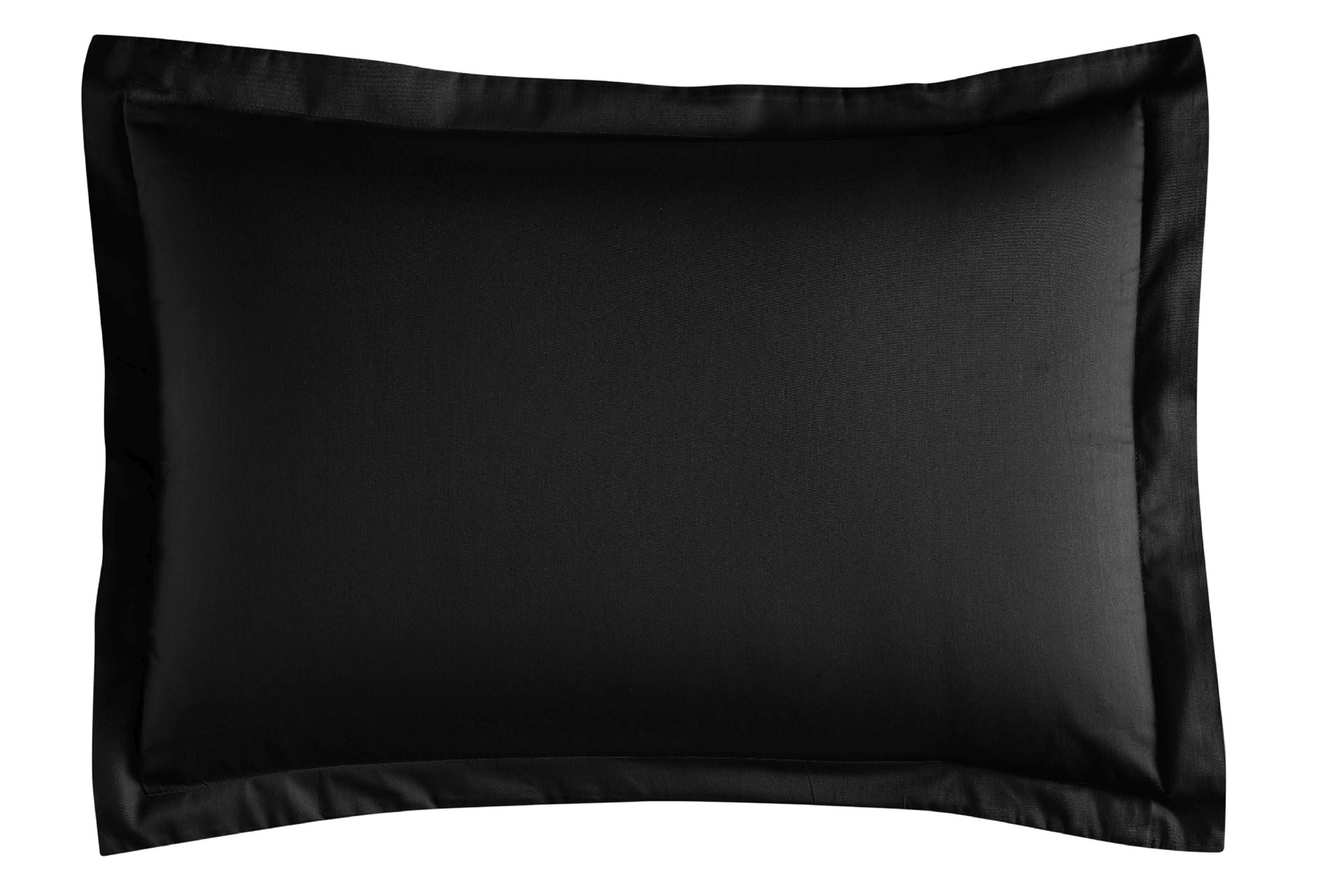 resm Linens Mix&Match Pamuk Saten 2'li Volanlı Yastık Kılıfı Seti Siyah