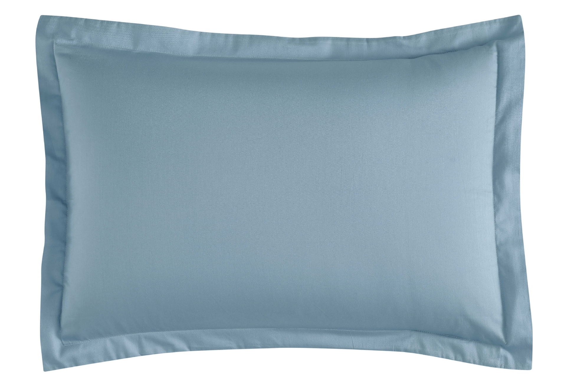 resm Linens Mix&Match Pamuk Saten 2'li Volanlı Yastık Kılıfı Seti Mavi