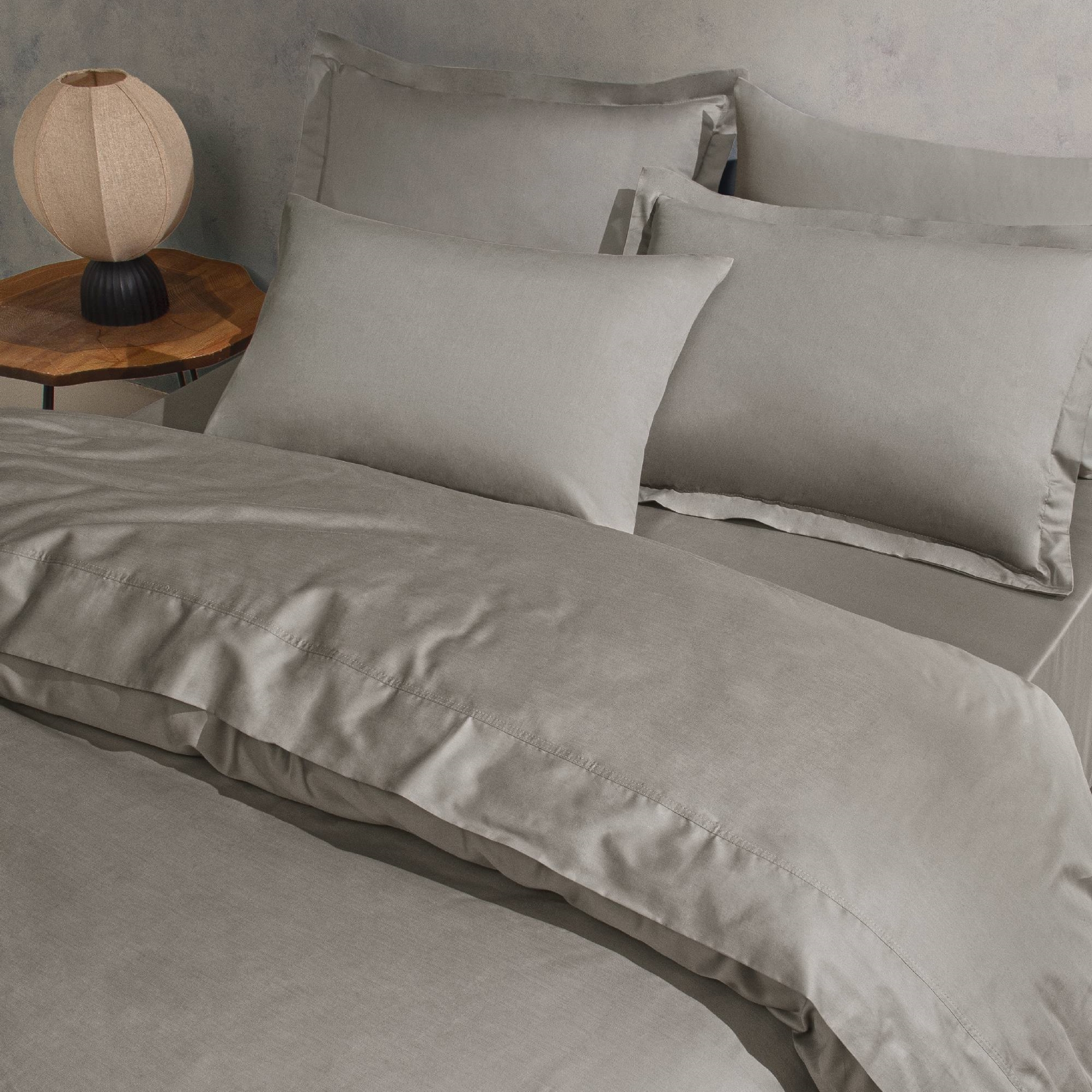 resm Linens Mix&Match Pamuk Tek Kişilik Saten Çarşaf Vizon