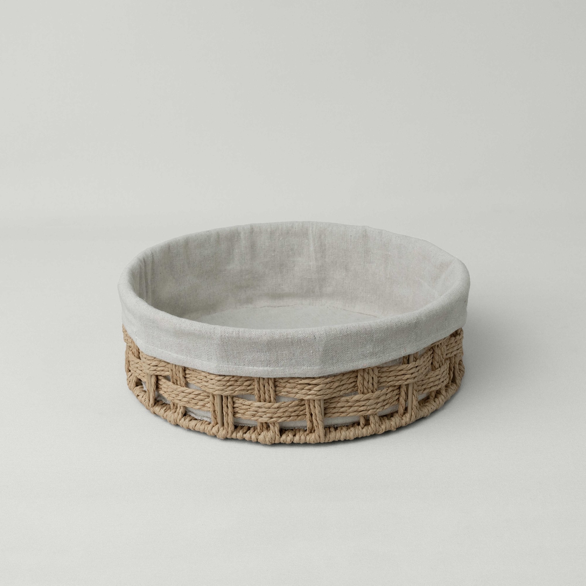 resm Linens Tidy Yuvarlak Sepet 29x10 Cm Naturel