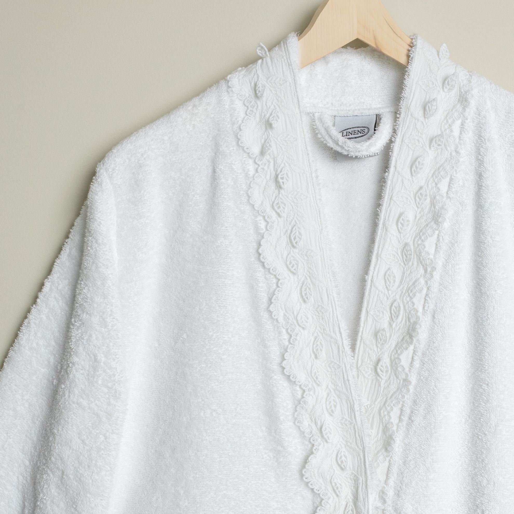 resm Linens Elvia Pamuk S/M -M/L 4'lü Bornoz Seti Beyaz