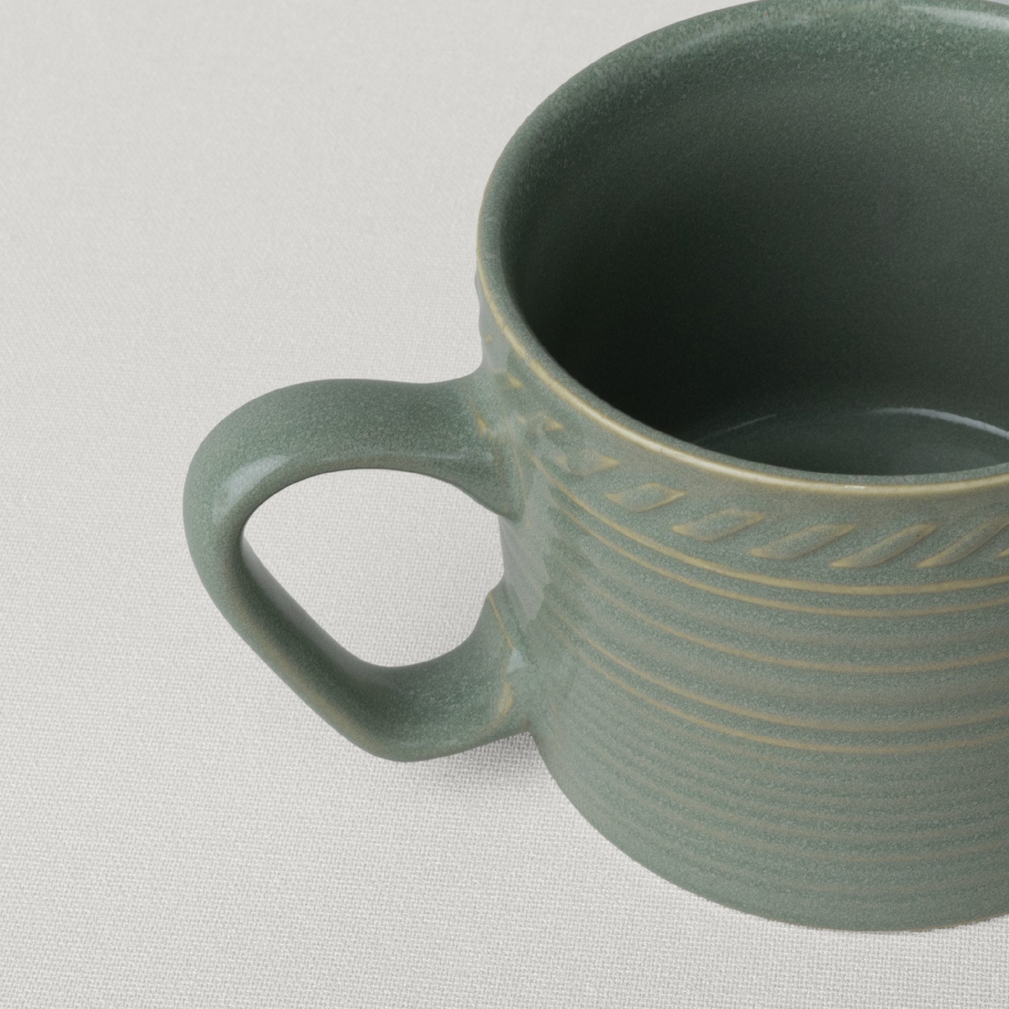 resm Linens Ringa Stoneware 250 ml Kupa Yeşil