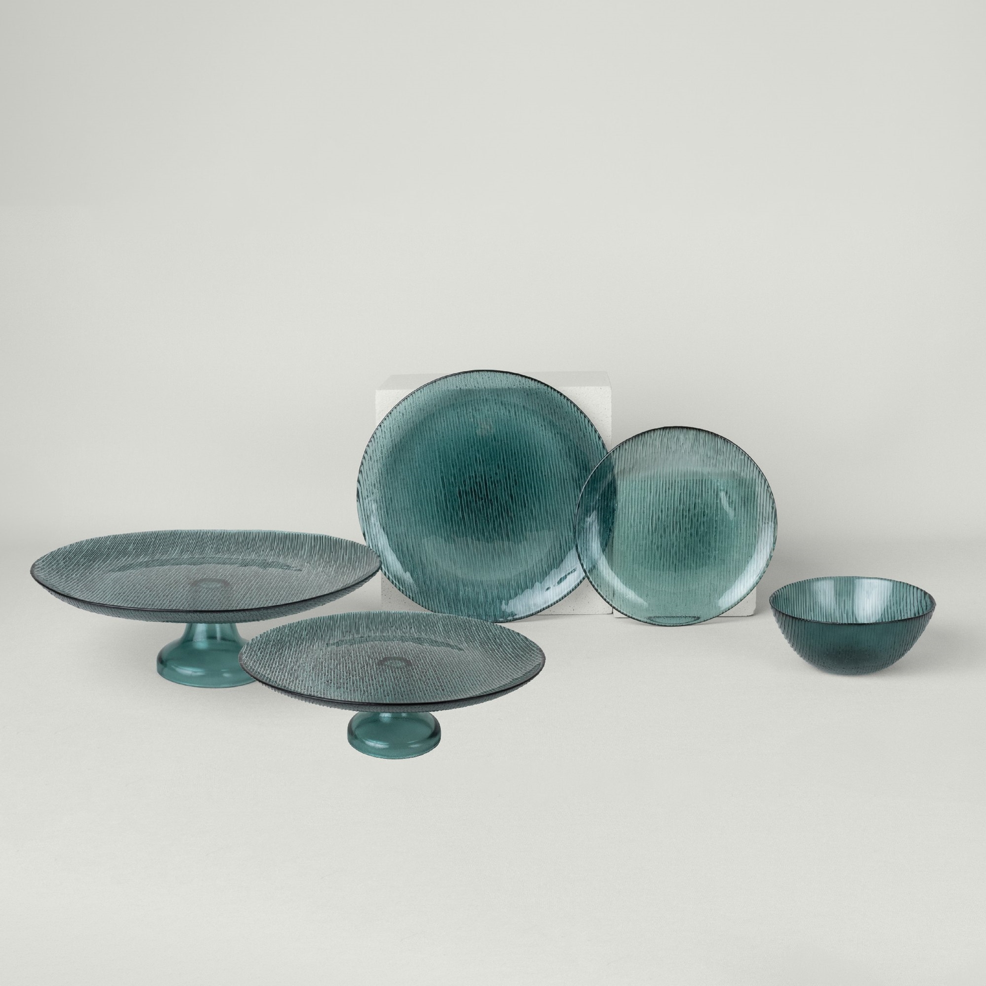 resm Linens Fine Ayaklı Servis 27 cm Yeşil