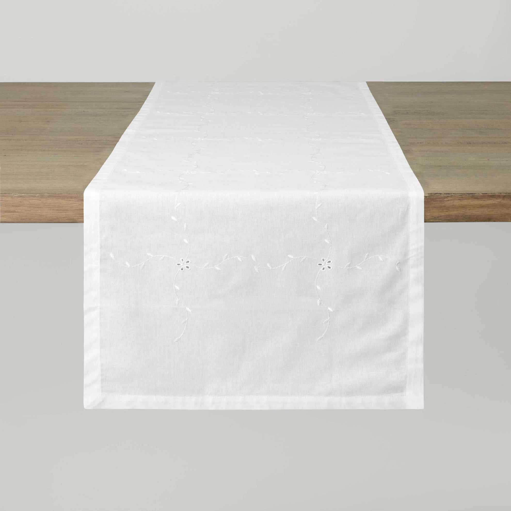 resm Linens Petunıa 45x170 cm Runner Kırık Beyaz