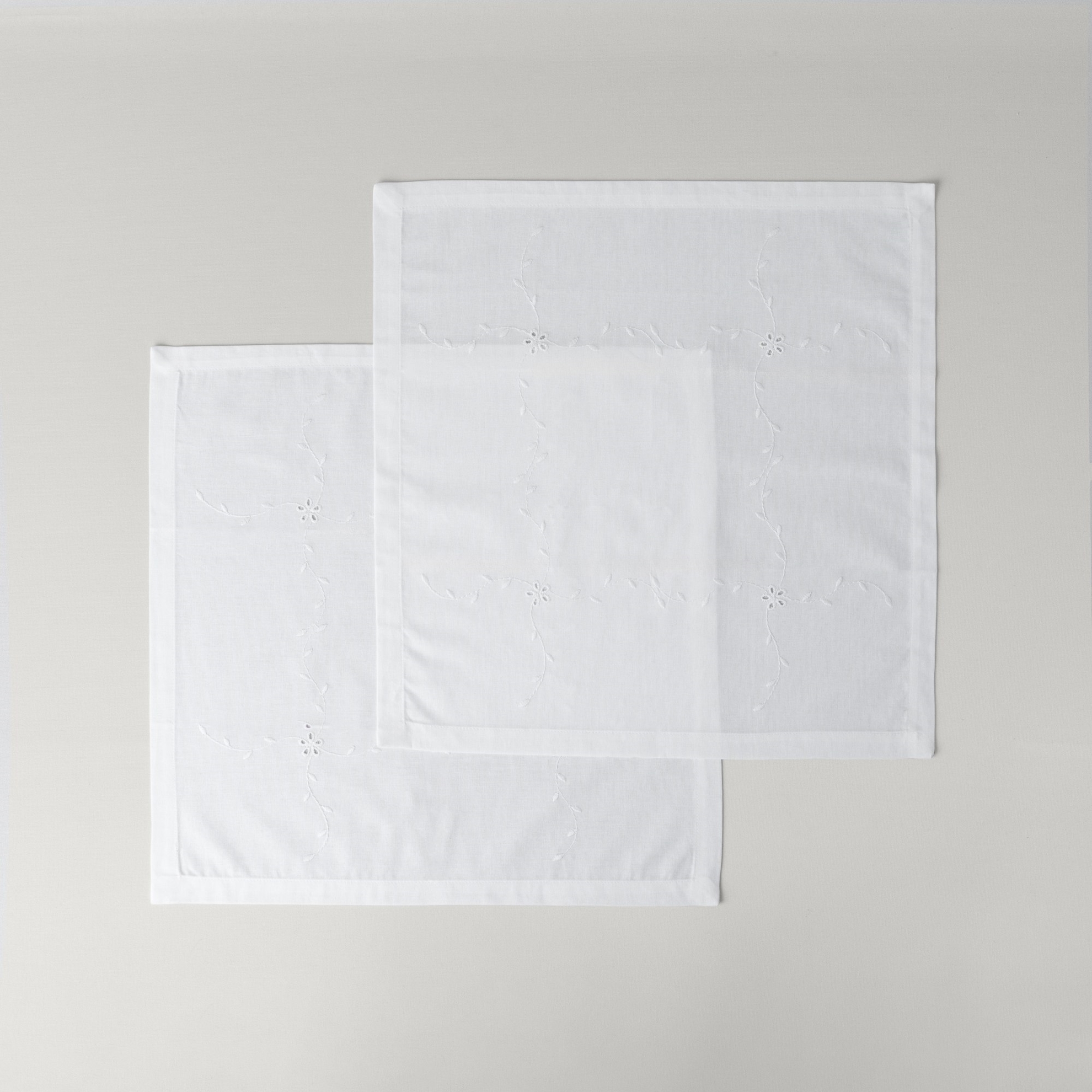 resm Linens Petunıa 45x45 cm 2'li Peçete Kırık Beyaz