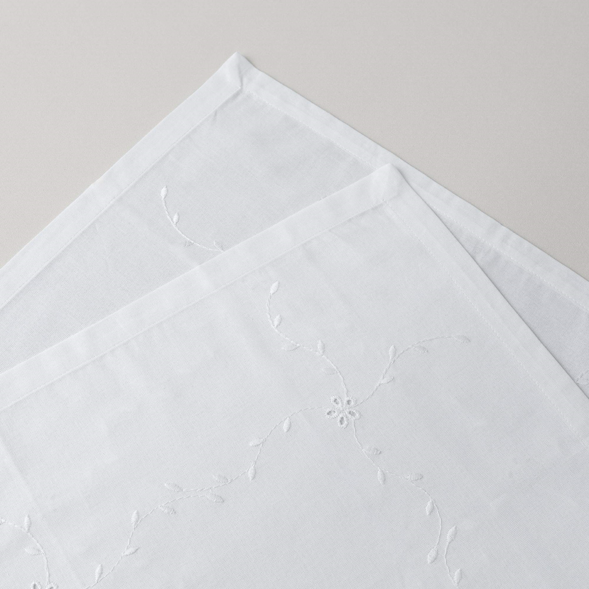 resm Linens Petunıa 45x45 cm 2'li Peçete Kırık Beyaz