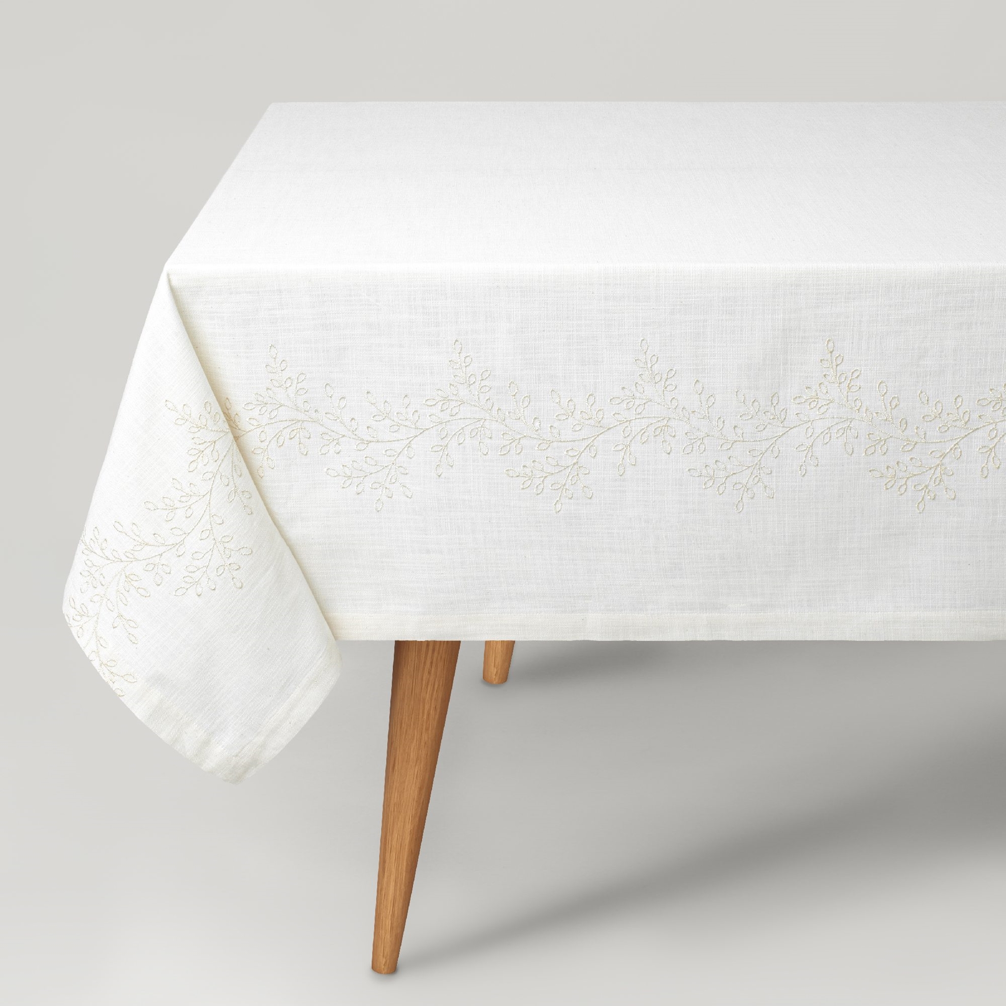 resm Linens Magnolia 150x300 cm Masa Örtüsü Naturel Gold