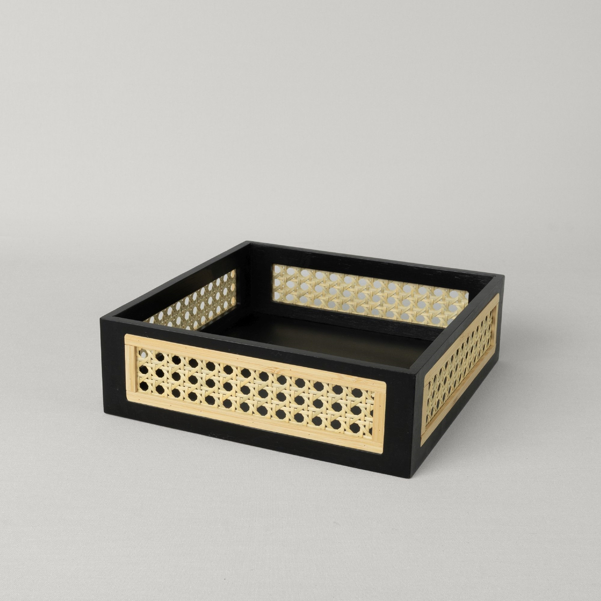 resm Linens Luther 24X24X10 cm Peçete Kutusu Siyah