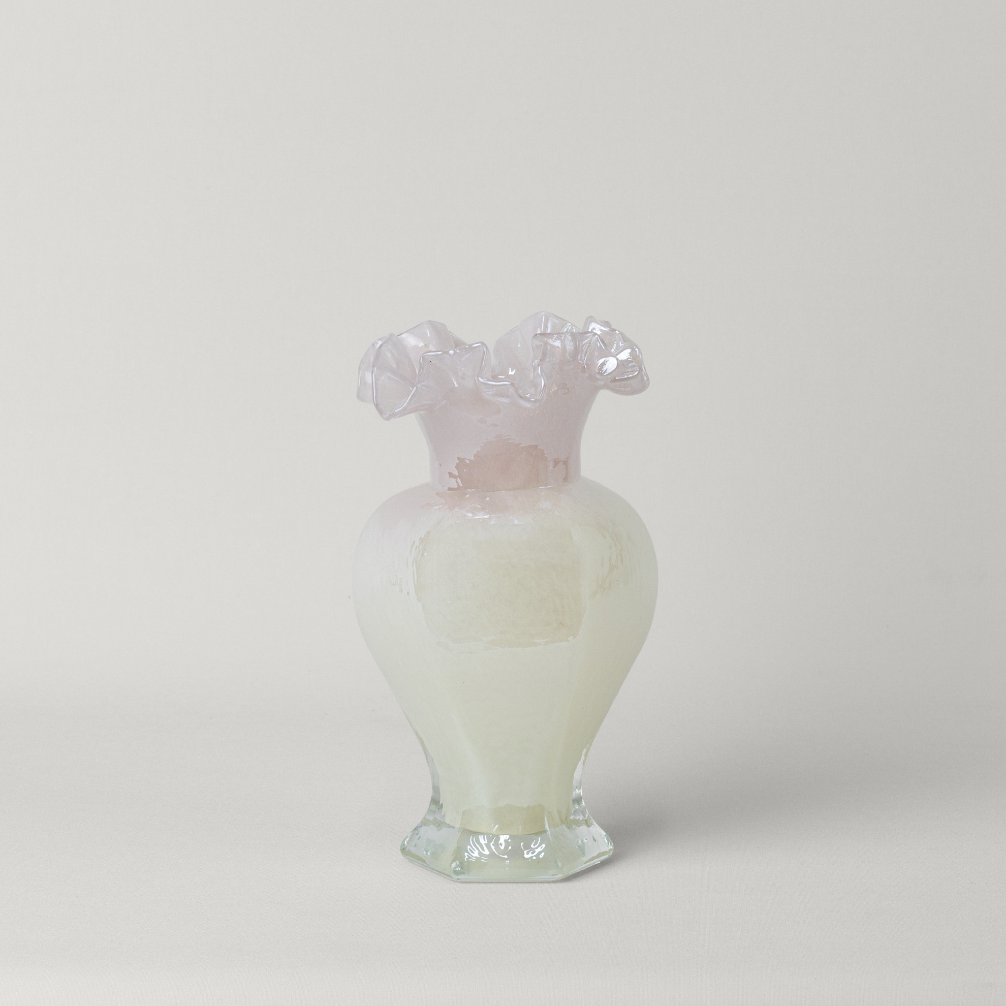 resm Linens Bonte 14x14x24 cm Vazo Pudra Sarı