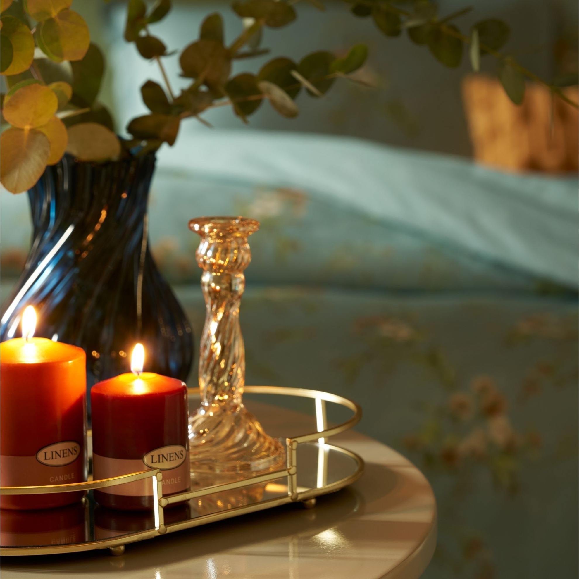 resm Linens Omella 15x15x20 cm Vazo Mavi