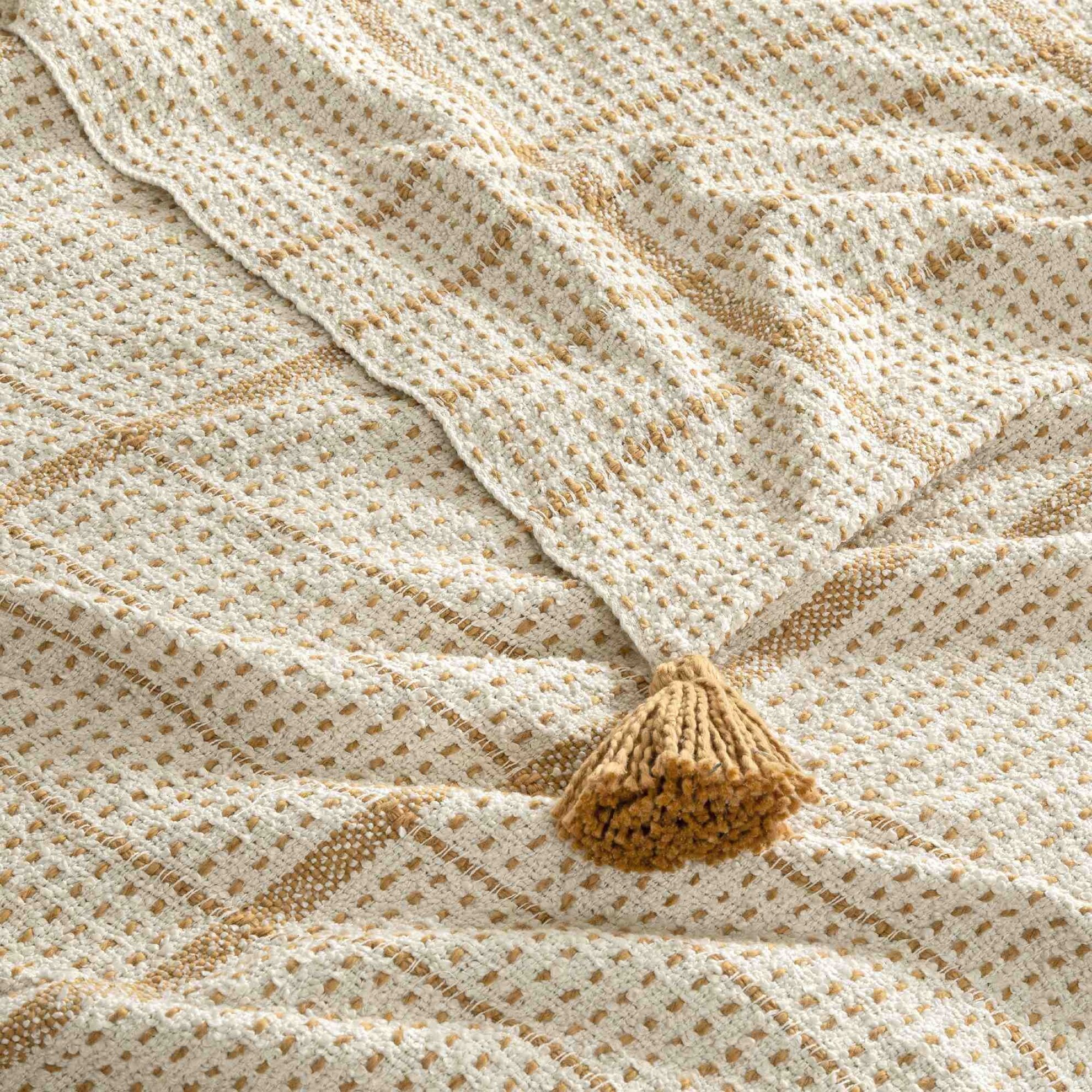 resm Linens Coze Throw / Tv Battaniyesi Hardal Tek Kişilik