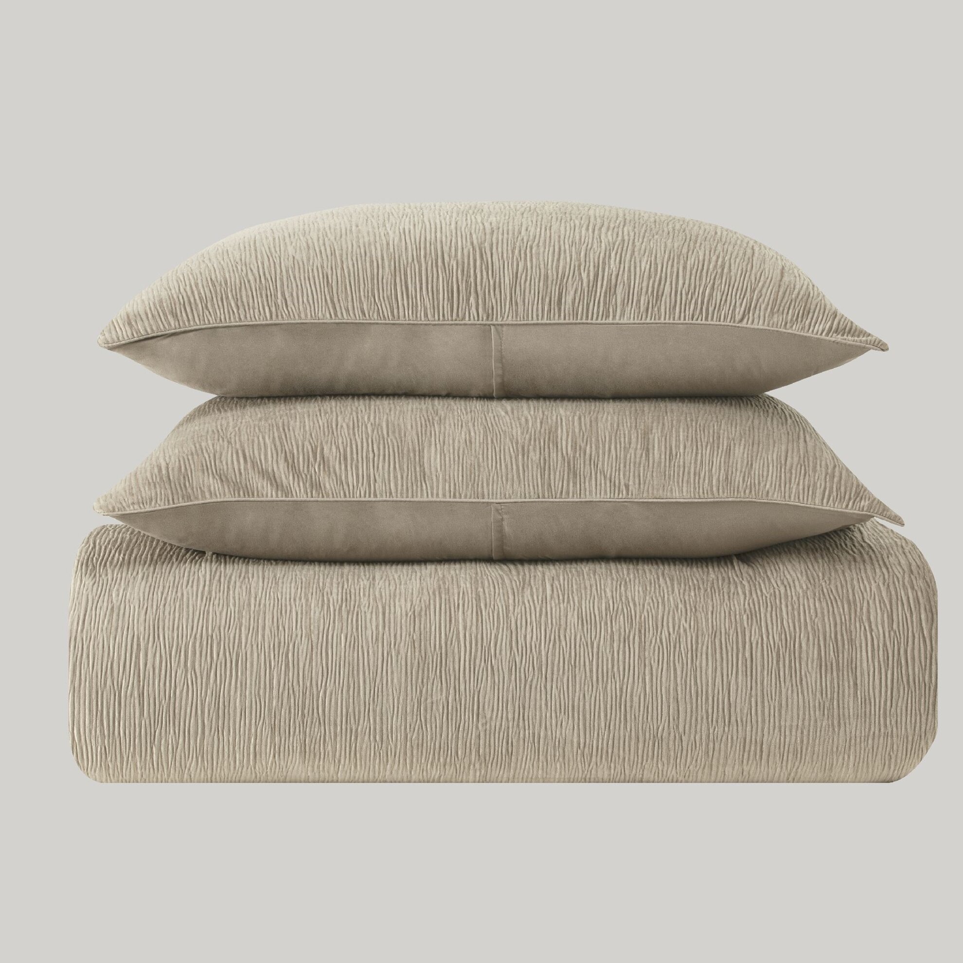 resm Linens Solven Çift Kişilik Yatak Örtüsü Seti Bej