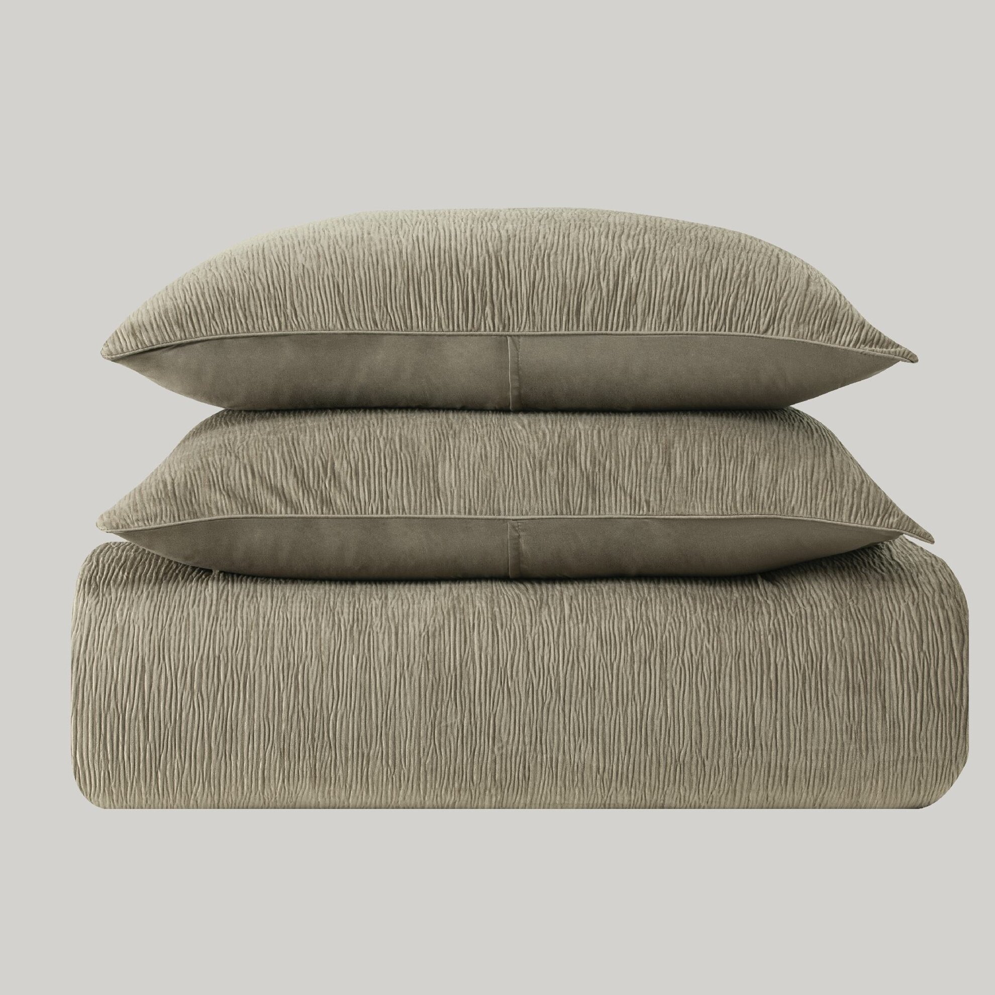 resm Linens Solven Çift Kişilik Yatak Örtüsü Seti Vizon