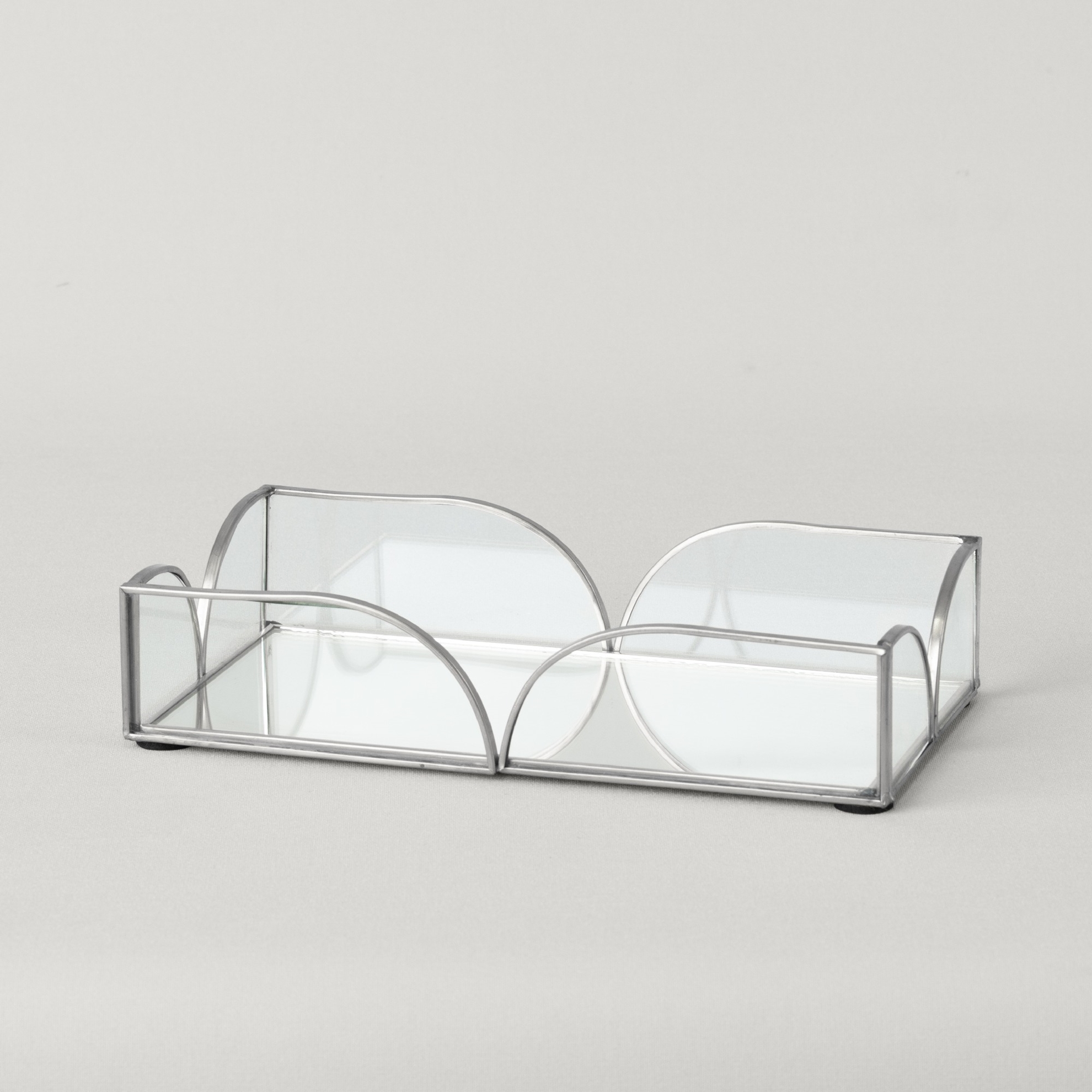 resm Linens Romilly 20x11 cm Tepsi Silver