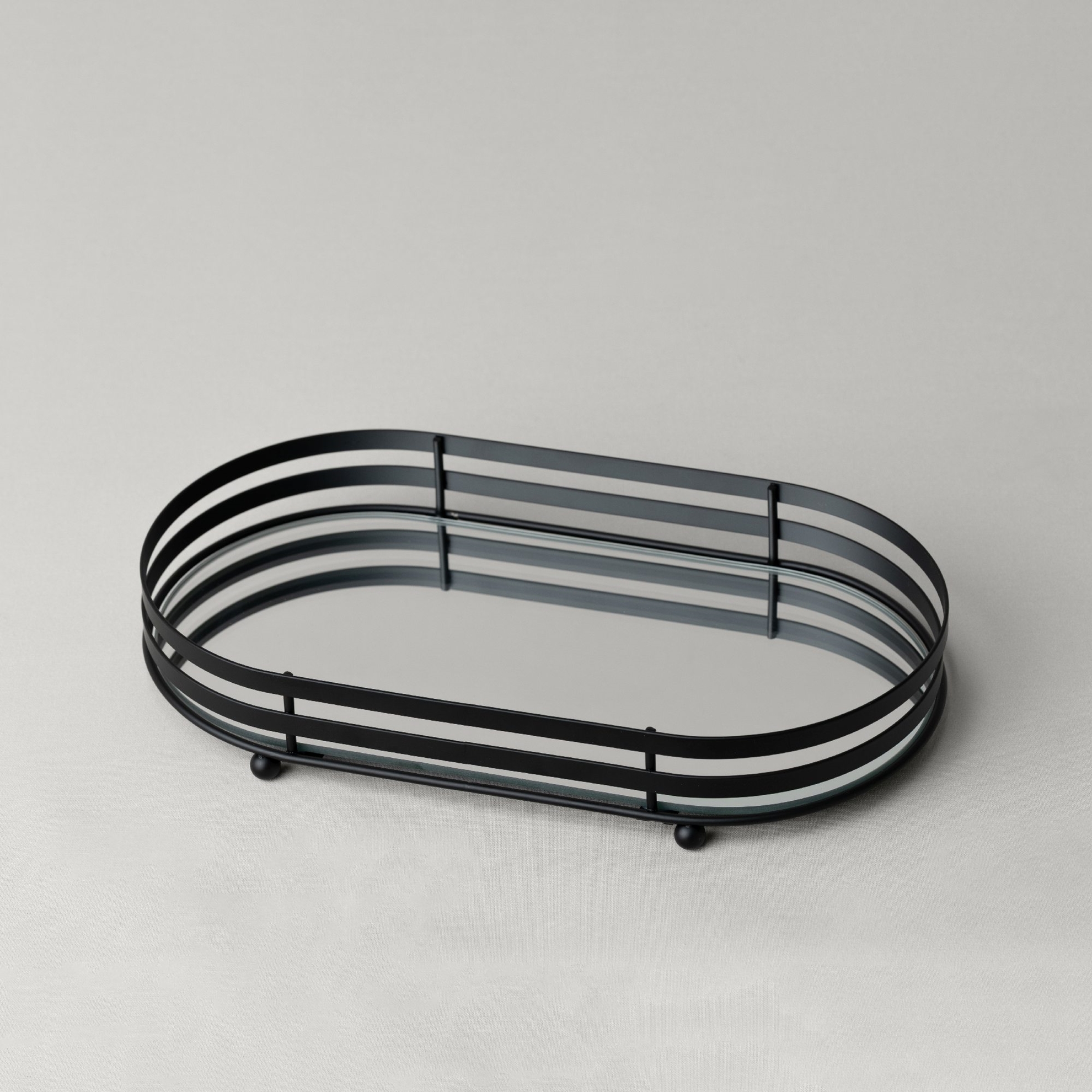 resm Linens Tezza 33X19X5,2 cm Tepsi Siyah