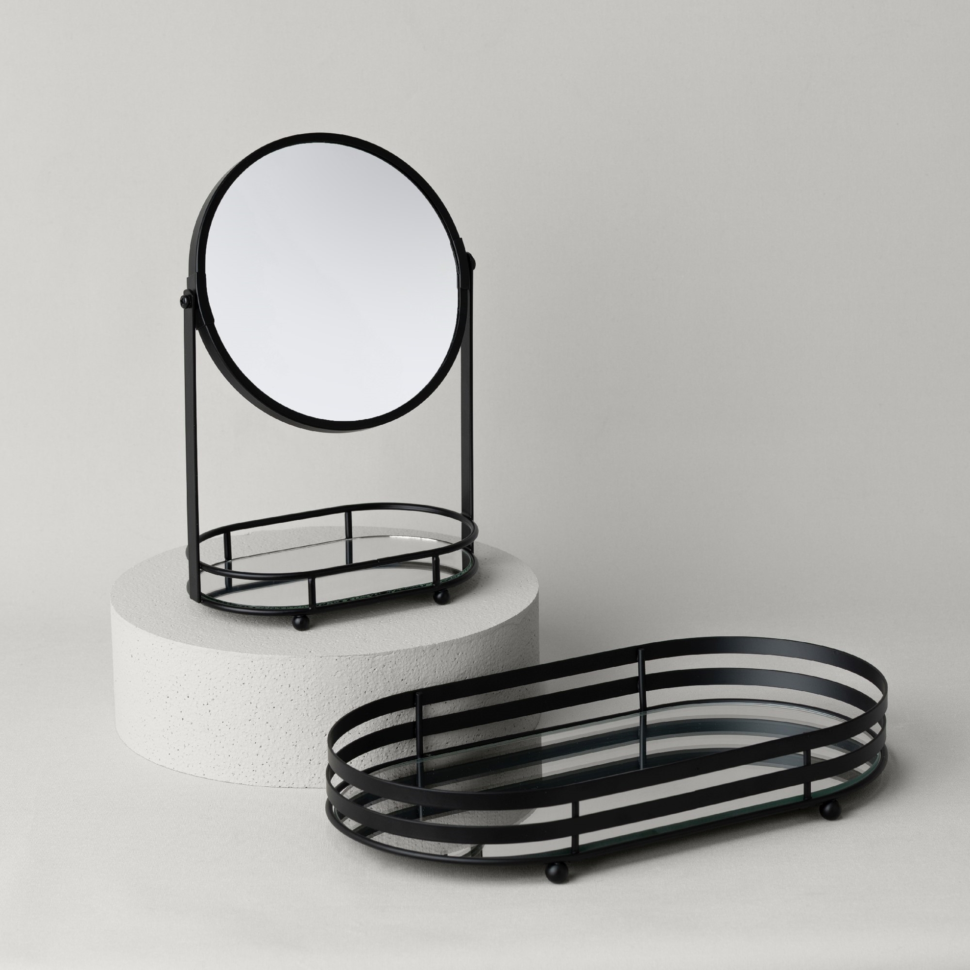 resm Linens Tezza 33X19X5,2 cm Tepsi Siyah