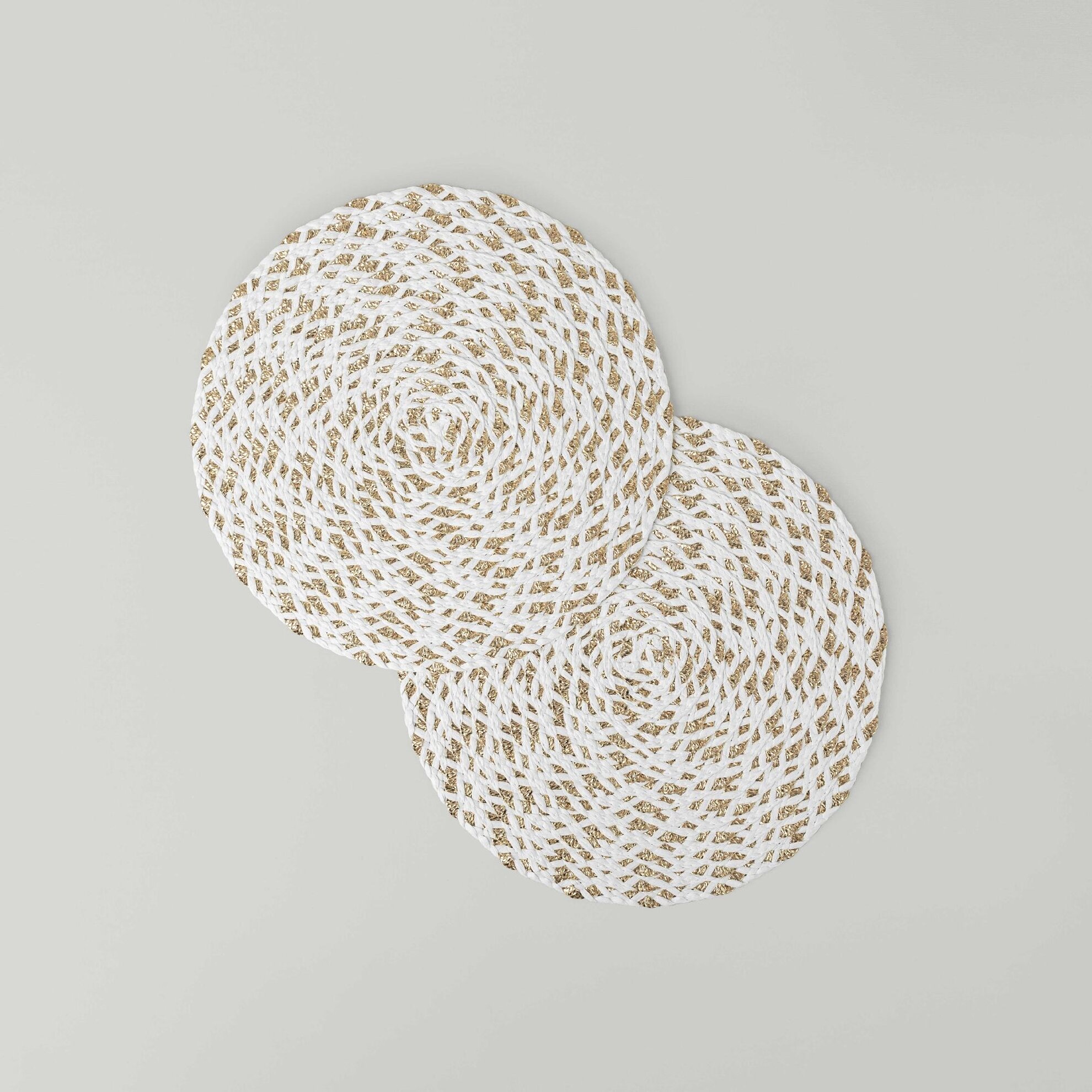 resm Linens Jaxy 2'li 38 cm Amerikan Servisi Beyaz-Gold