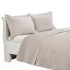 resm Linens Glace Tek Kişilik Yatak Örtüsü Seti Bej