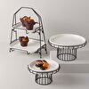 resm Linens Arlina Porselen-Metal 20,5x20,5x11,5 cm Ayaklı Tabak