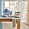 resm Linens Soft Pamuk Bornoz Mavi S