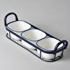 resm Linens Arlina Porselen-Metal 38,5x12,5x10 cm Sunum Seti