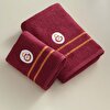resm Taç Lisanslı Galatasaray Arma Pamuk 70x140 cm Banyo Havlusu Kırmızı