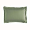resm Linens Mix&Match Pamuk Saten 2'li Volanlı Yastık Kılıfı Seti Koyu Yeşil