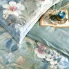 resm Linens Laima Pamuk Saten Tek Kişilik Nevresim Takımı Mavi