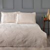 resm Linens Leaf Çift Kişilik Yatak Örtüsü Seti Taş