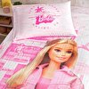 resm Taç Lisanslı Barbie Box Home Tek Kişilik Pamuk Pike Takımı