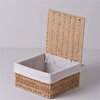 resm Linens Carry 23x23x12 cm Kapaklı Sepet Naturel