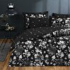 resm Linens Wıntor Pamuk Saten Nevresim Takımı Çift Kişilik Siyah