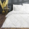 resm Linens Sc Nakıs Squara Nevresim Takımı Çift Kişilik Beyaz