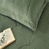 resm Linens Leaf Yatak Örtüsü Koyu Yeşil Tek Kişilik